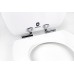 TOPSEAT Art of Acryl Round Toilet Seat w/Slow Close Chromed Metal Hinges  Wood  Water Lily - B01GVS12E2